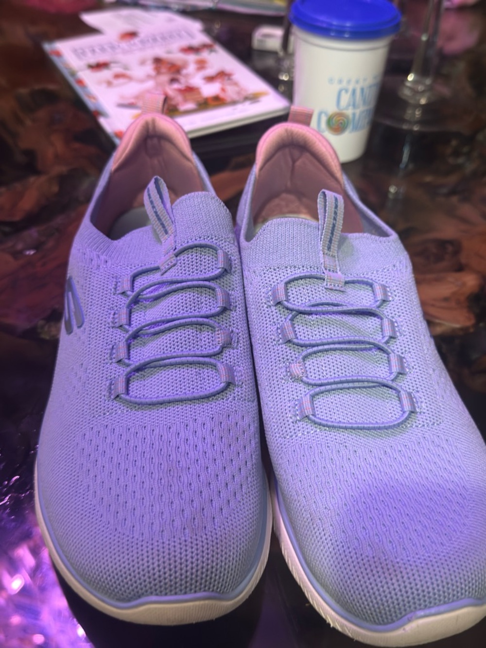 Skechers Women’s Lavender Slip-On Athletic Sneakers